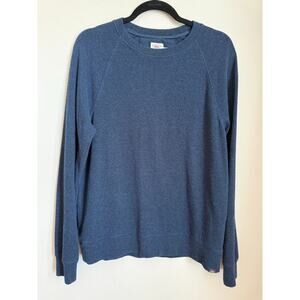 Faherty Navy Blue Cotton Pullover Sweater Size Medium